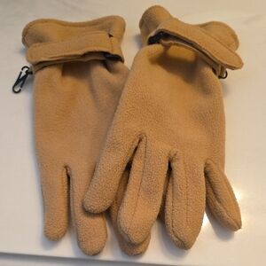 Tan Fleece Gloves for Men